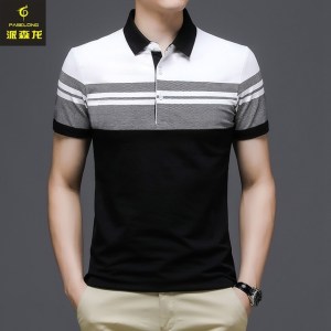 Men Summer Striped Polo Shirt Short Sleeve Slim Fit Polos Fashion Streetwear Tops Men Shirts Office Casual Shirts striped
