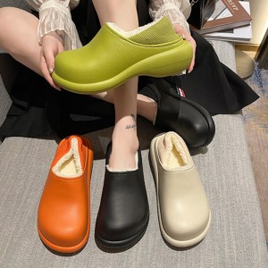 New Thick Plush Winter Slippers Women Men Waterproof Non-slip Unisex Cotton Shoes Soft Bottom Keep Warm Couple Slippers