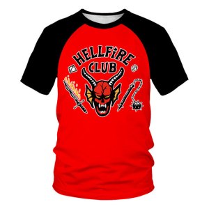 3D Printing T-shirt Hellfire Club T Shirt Children/Women/Men Tshirt Three Quarter Funny Tee Shirt Clothes Unisex