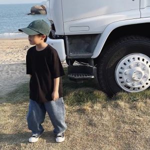 Boys Cotton Short-Sleeved T-Shirt Summer Summer Korean Version Children'S Clothing Children'S  Tops Children'S Half-Sleeved Tide