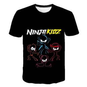 Children's Cartoon Ninja Kidz T-Shirt For Boys Girls Cute 3D Print Short Sleeve T Shirts Child Baby Toddler Anime Tee Tops 3-14Y