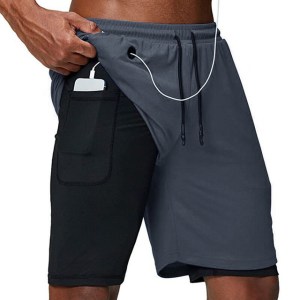 Gym Runnings Shorts Men Fitness Double-deck Quick Dry Training Jogging Workout Sport Basketball Shorts GYM Summer Shorts Men