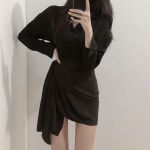 High-end Skirt Women Summer New Solid Irregular Skirt Small Body Hip Skirt High Waist Hot Girl Short Above Knee Mini Skirt