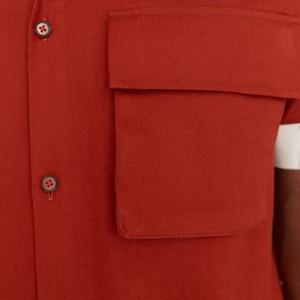 Men's Regular Fit shirt collar short sleeve pocket shirt TMNSS21GO1084