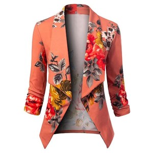 Women Long Sleeve Formal Blazer Jackets Cardigan Office Work Lady Notched Slim Fit Suit Business Formal New Outerwear Tops