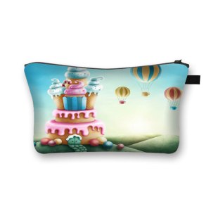 Yummy Candy Icecream Donut Print Cosmetic Case Leisure Toiletries Lipstick Bag Women Makeup Bag Girls Cosmetic Organizerss Bags