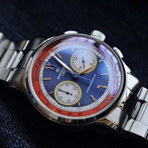 40mm MysteriousCode Middle East Edition Aviation Timing Sapphire Bubble Mirror VK64 Quartz Movement Stainless Steel Men's Watch