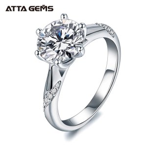 925 Sterling Silver Ring 1ct 2ct 3ct Classic Style Moissanite Diamond Ring Wedding Party Anniversary Ring For Women Fine Jewelry