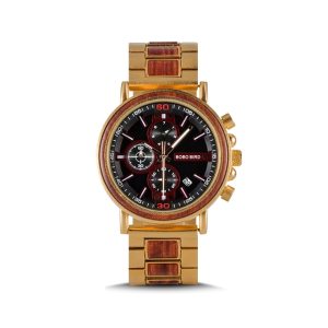 BOBO BIRD Wood Watch Men Quartz Wristwatch Fashion Luxury Calendar Stopwatch Timepiece Male Clock Show Date Great Christmas Gift
