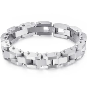 Black Men Bracelet On Hand Stainless Steel Best Friends Armband Mens Jewellery Accessories 15MM Thick Chain Friendship Armband