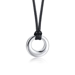 CIRCLE OF LIFE ETERNITY LOVE KARMA NECKLACE KEEPSAKE WATERPROOF MEMORIAL PENDANT ASHES NECKLACE FOR WOMEN MEN CREMATION JEWELRY