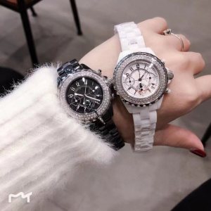 High Quality Ceramic CalendarCouple Watch 12