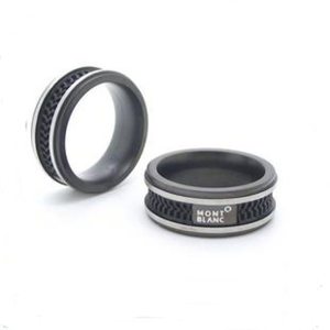 New arrived brand jewelry balck ring with logo