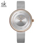 SK Fashion Luxury Brand Women Quartz Watch Creative Thin Ladies Wrist Watch For Montre Femme Female Clock relogio feminino