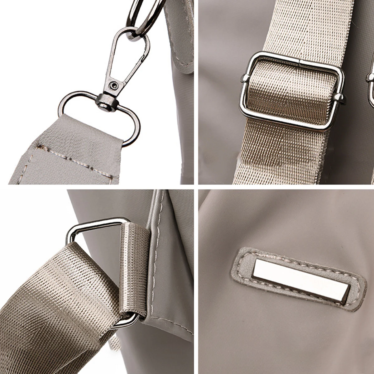 New Fashion Nylon Solid Color Lightweight Waterproof Large Capacity Detachable Shoulder Strap Multi Functional Women's Backpack - Image 4