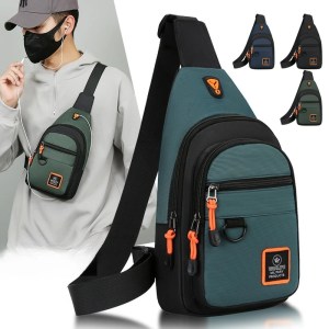 Men's leisure outdoor hiking bike shoulder bag, waterproof sports crossbody bag, travel backpack, men's chest bag, shoulder bag