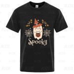 2024 New Halloween Tshirt Fashion Halloween Spooky Graphic Y2k T-shirt Man Woman Short Sleeve Clothing Loose Cotton Soft Tops