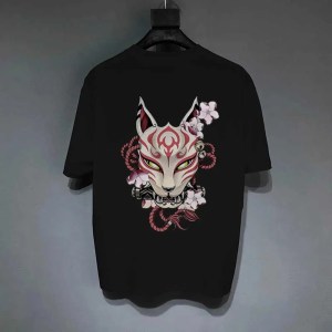 Japan Anime Men Women Cotton Korean Shirt Oversized Short-sleeved Tshirt Luxury Brand Printed Unisex Shirts Tops Trendy Clothing