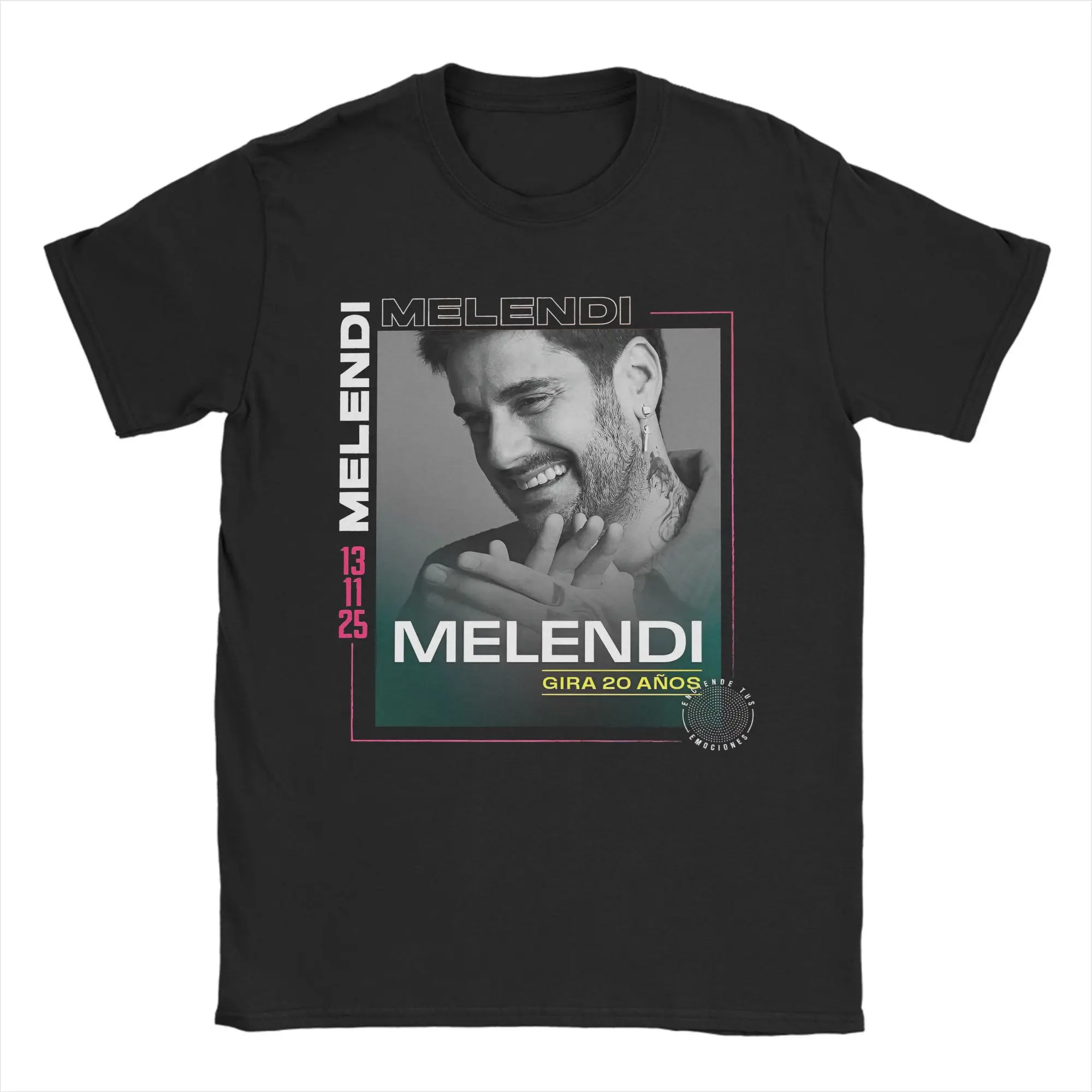 Men Rapper Melendi T Shirts 2025 Album Tour Cotton Clothes Summer Retro Short Sleeve T-Shirt O-Neck Cool Loose Tshirt Big Size
