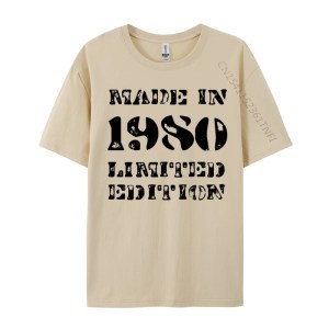 Made In 1980 Limited Edition 40th Birthday Crazy Ramen Sushi Golden Retriever Dog O-Neck Tshirts Fall Tops Tees For Men Plain