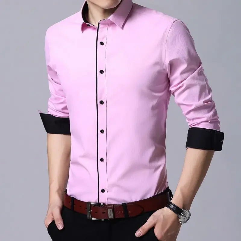 Plus Large Size 9XL 8XL 7XL 6XL 5XL Slim Fit Mens Business Casual Long Sleeved Shirt Classic Male Social Dress Shirts - Image 6