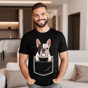 Premium Cotton Short Sleeve French Bulldog in Your Front T Shirts Graphic Tops Tees Cute Casual Round Collar Tops Shirts
