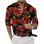 Brand New Mens Tops T-Shirt Beach Breathable Button Casual Comfortable Fashion Floral Hawaiian Long Sleeve Loose