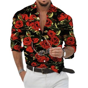 Brand New Mens Tops T-Shirt Beach Breathable Button Casual Comfortable Fashion Floral Hawaiian Long Sleeve Loose