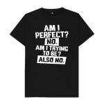 AM I PERFECT T SHIRT Minimalist trendy printed T-Shirt Wear fashionable and personalized T-Shirts Family Leisure letter T Shirts