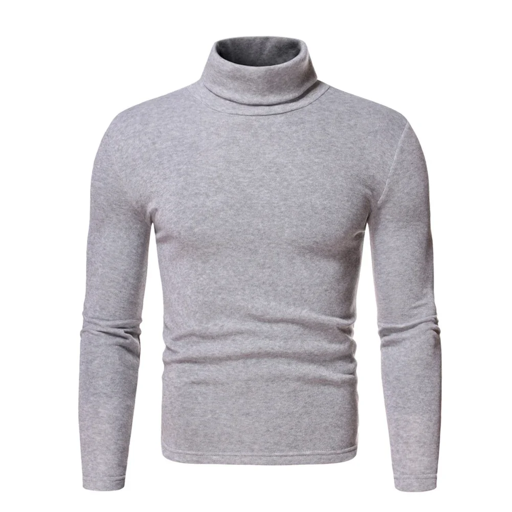 Mens Shirt Mens Tops Long Sleeve Polyester Elasticity Regular Slim Fit T-Shirt Tops Turtleneck Undershirt Warm - Image 3