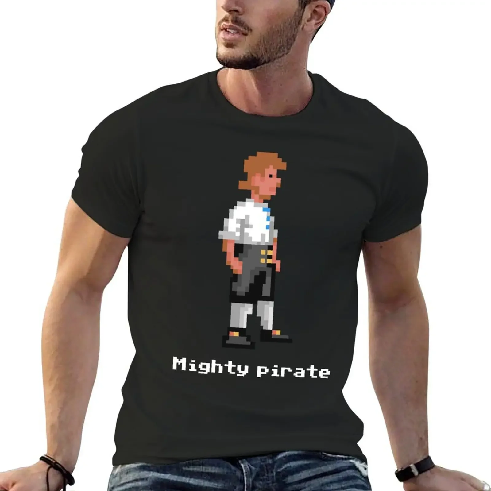 Mighty Pirate V2 T-Shirt vintage t shirts basketball graphic tees black t shirts for men